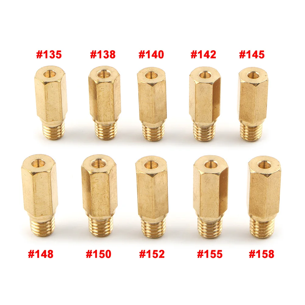 

10 шт. 135 138 140 142 145 148 150 152 155 158 M5 основные жиклеры карбюратор для OKO KOSO PWK BD