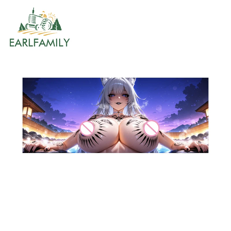 

EARLFAMILY Blue Archive Anime Girl Tattoo Slap NSFW автомобильные наклейки юмористические мультяшные наклейки виниловые подходят для авто индивидуальной печати