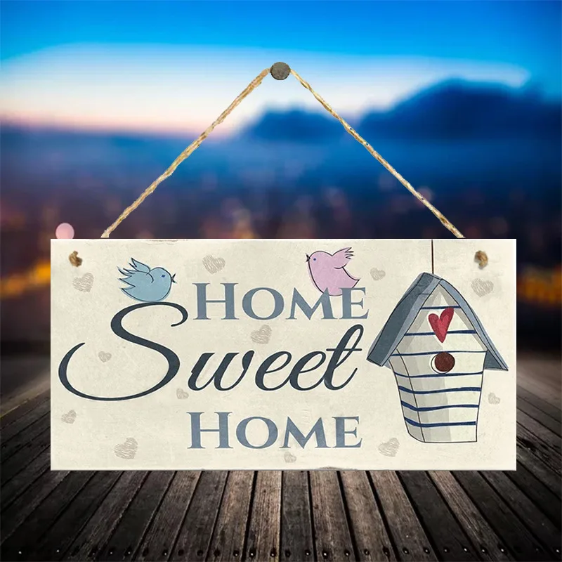 

"Home Sweet Home"Wooden Hanging Plaque Home Decoration