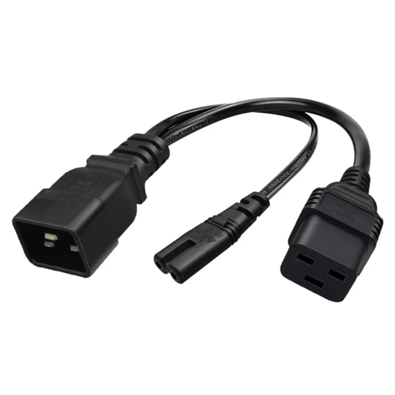 

IEC320 C20 to IEC320 C7+C19 Power Cord 1 in 2 Out Y-splitter Adapter Line Wire