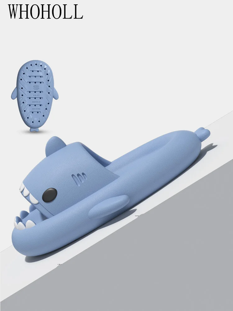 Indoor Household Home Shark Slippers Female 2022 Summer Man Women Couples Soft Cartoon Funny Bottom Anti-skid Flip Flops Sandals