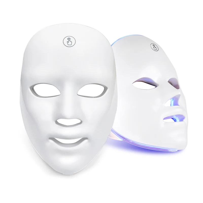 

Anti Acne 7 Colors LED Light Therapy Facial Mask Photon Wrinkle Removal Skin Rejuvenation and Whitening Face Skin Care Tools