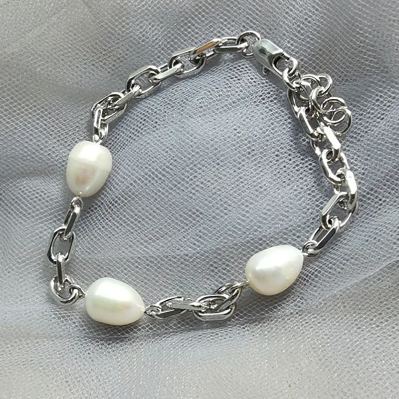 

Женский браслет-цепочка из натурального жемчуга