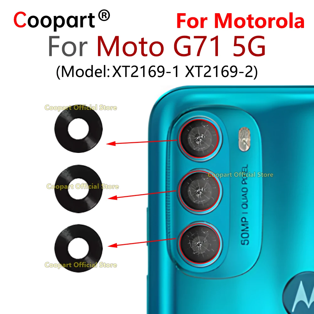 New Coopart стеклянная крышка объектива задней камеры для Motorola Moto G71 XT2169-1 XT2169-2 с