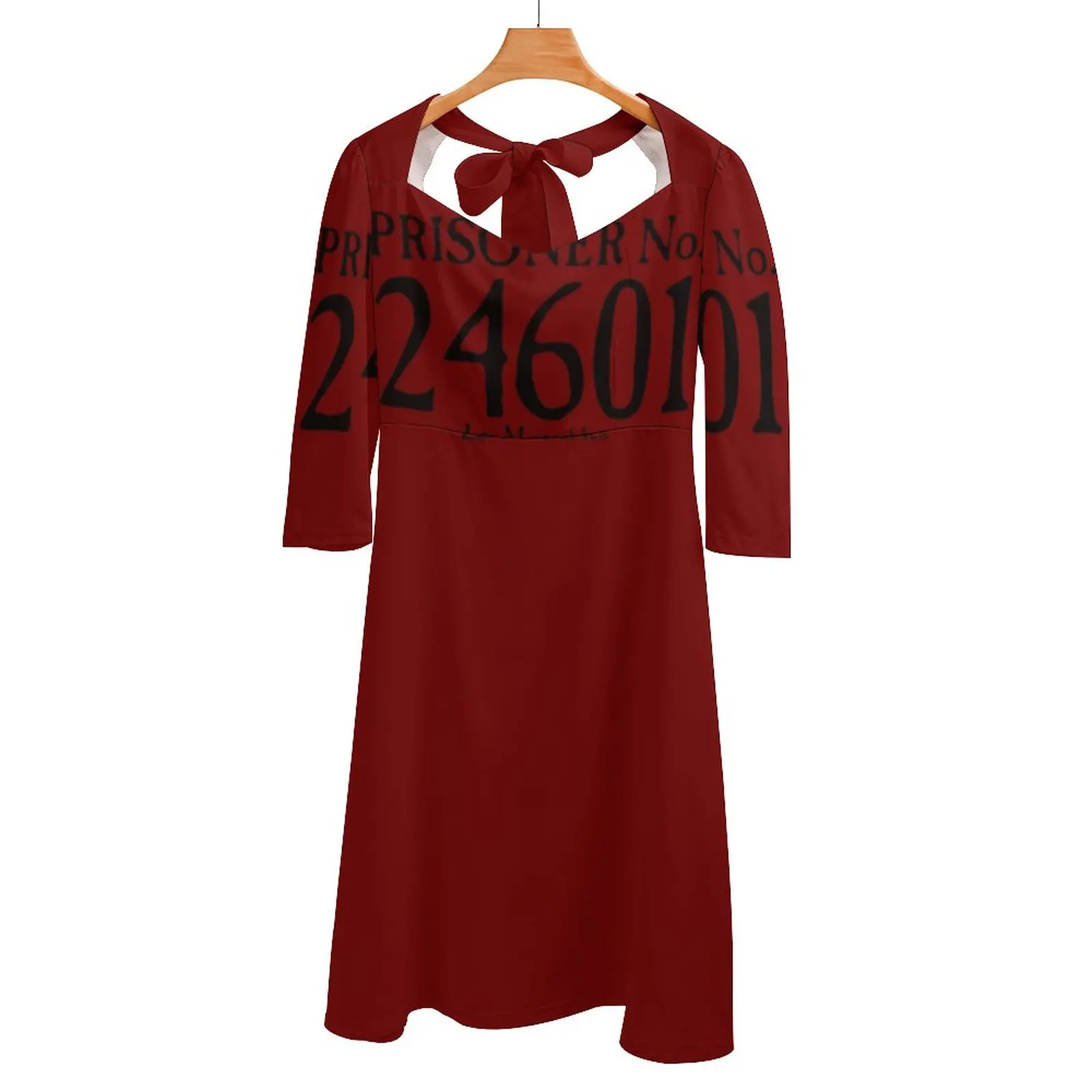 

Les Miserables - Prisoner No. 24601 Back Lacing Backless Dress Women Kawaii Square Collar Dress 6Xl Les Miserables Les Mis Les