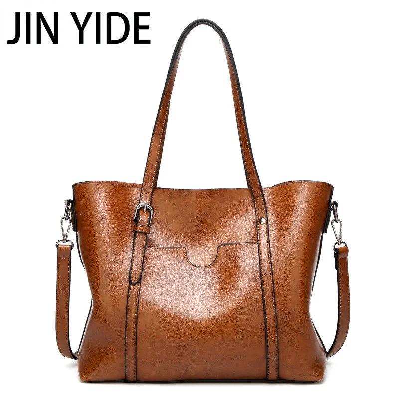 

New Winter PU Leather Tote Bag For Women Large Capacity Handle Bag Designer Handbag VIntage Crossbody Bag Brands Handle Bag