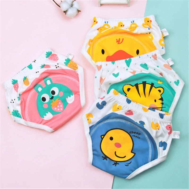 Baby Diaper Pocket Cute Cartoon Waterproof Reusable Baby Training Pant Newborn Diaper Cotton Breathable Baby Nappies Pants