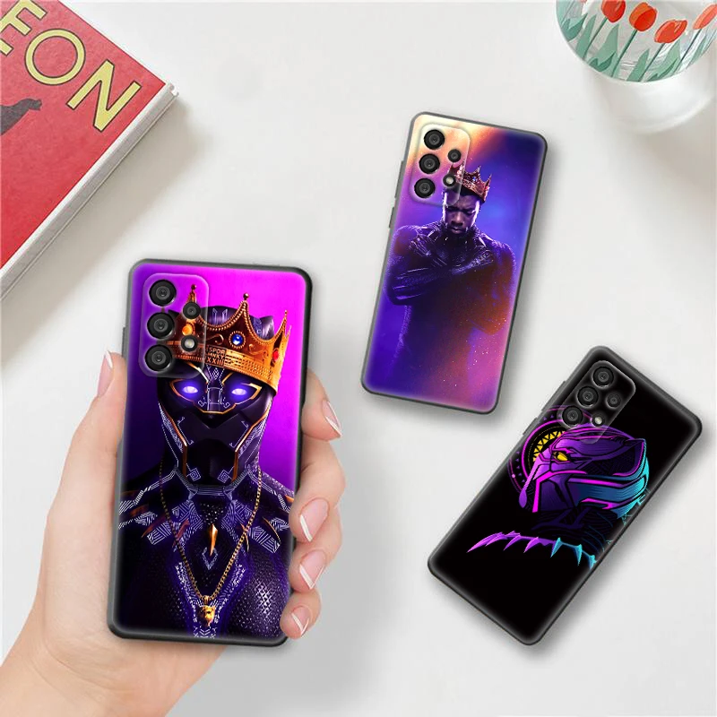 

Marvel Superhero Black Panther For Samsung A73 A72 A71 A53 A52 A51 A42 A33 A32 A23 A22 A21S A13 A12 A03 A02 Black Phone Case