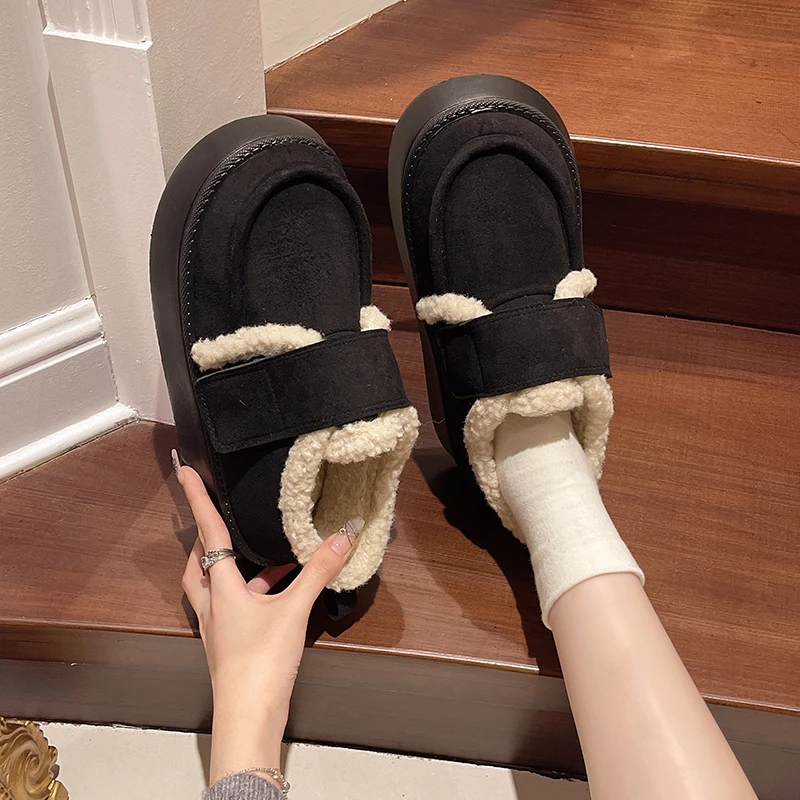 Зимняя обувь женские сабо на платформе Modis New Creepers 2024 зимние сапоги липучке модная