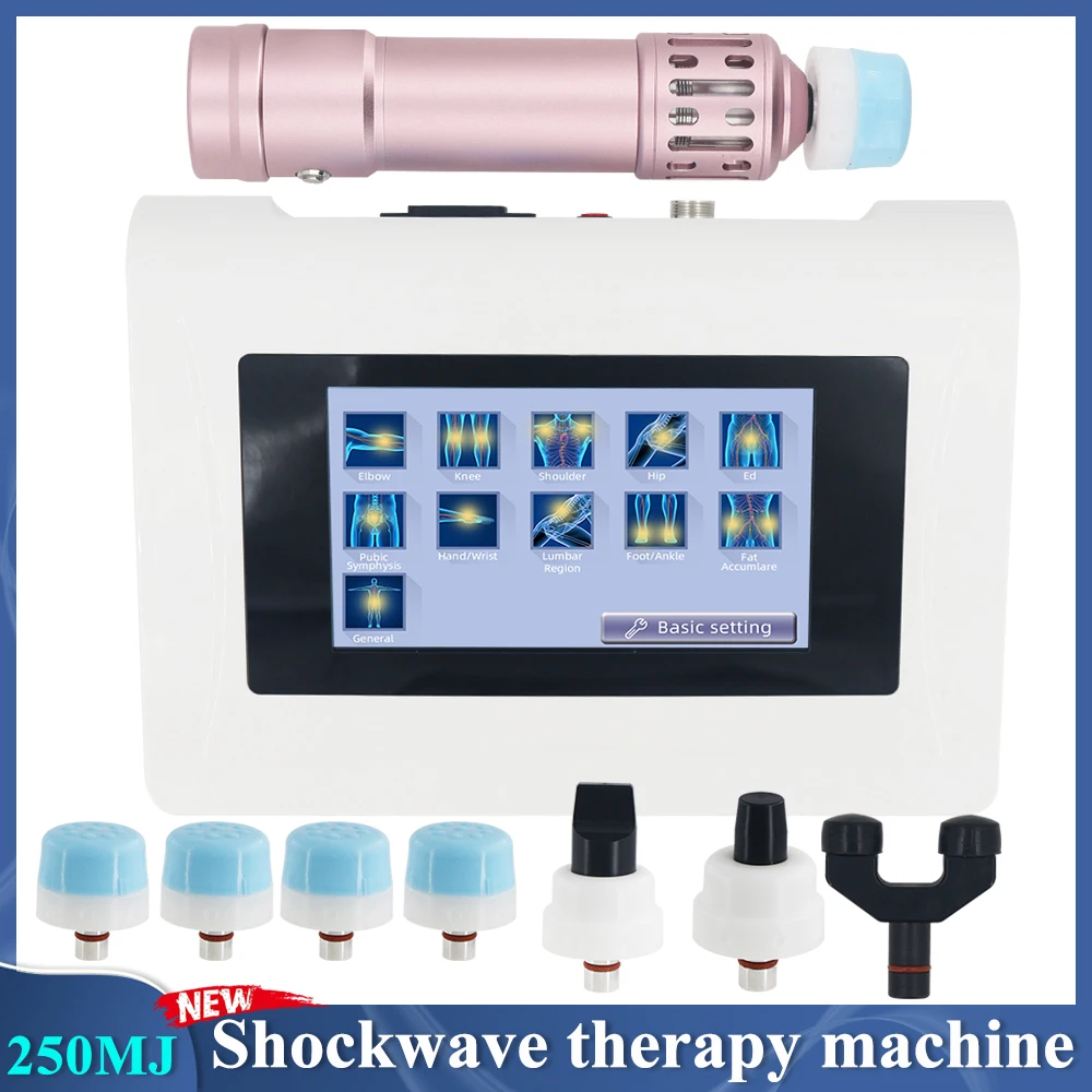 

250MJ машинка для ударно-волновой терапии, хиропрактика, массажные инструменты, облегчение боли, забота о здоровье, релаксация тела, портативные устройства 2023