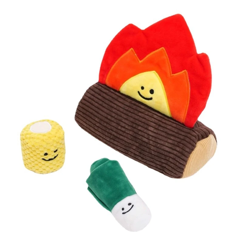 

Dog Plush Toy Snuffle Stuffed Animal Dispensing Bonfires Interactive Chew Toys L21A