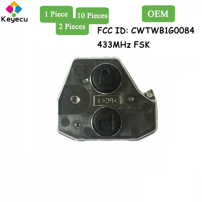 

KEYECU OEM Remote Key Control Board With 2 Buttons 433MHz for Toyota Avanza Wigo 2015-2018 Grand for Daihatsu Fob CWTWB1G0084