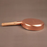 Copper Frying Pan Fast Heat Transfer 2mm Thickened Non-stick Pan   Induction Compatible 100% Hand Forged Pure Copper Cooking Pot
