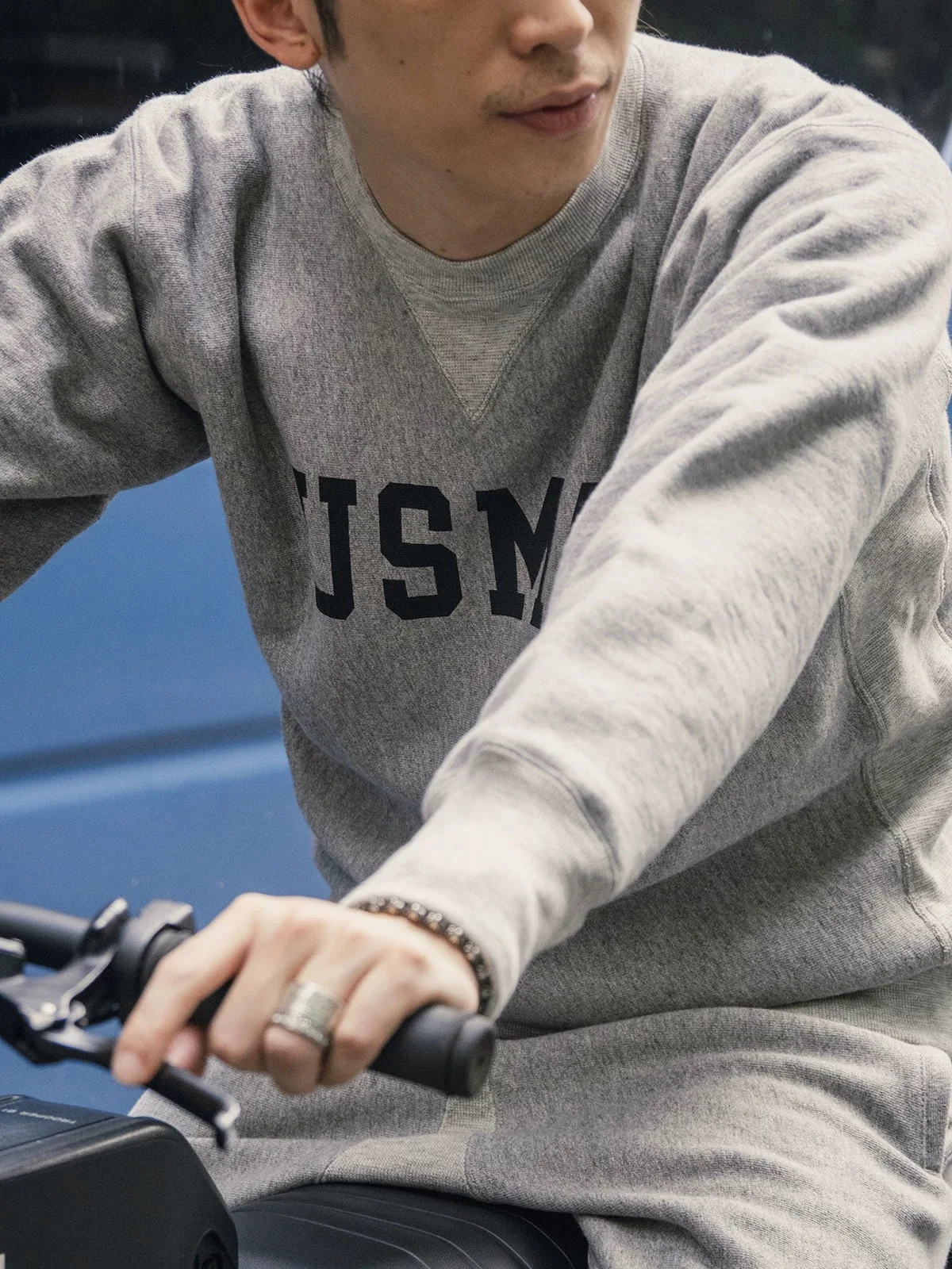 Прочная толстовка с круглым вырезом Bronson USMA Heather Grey мужская спортивная одежда