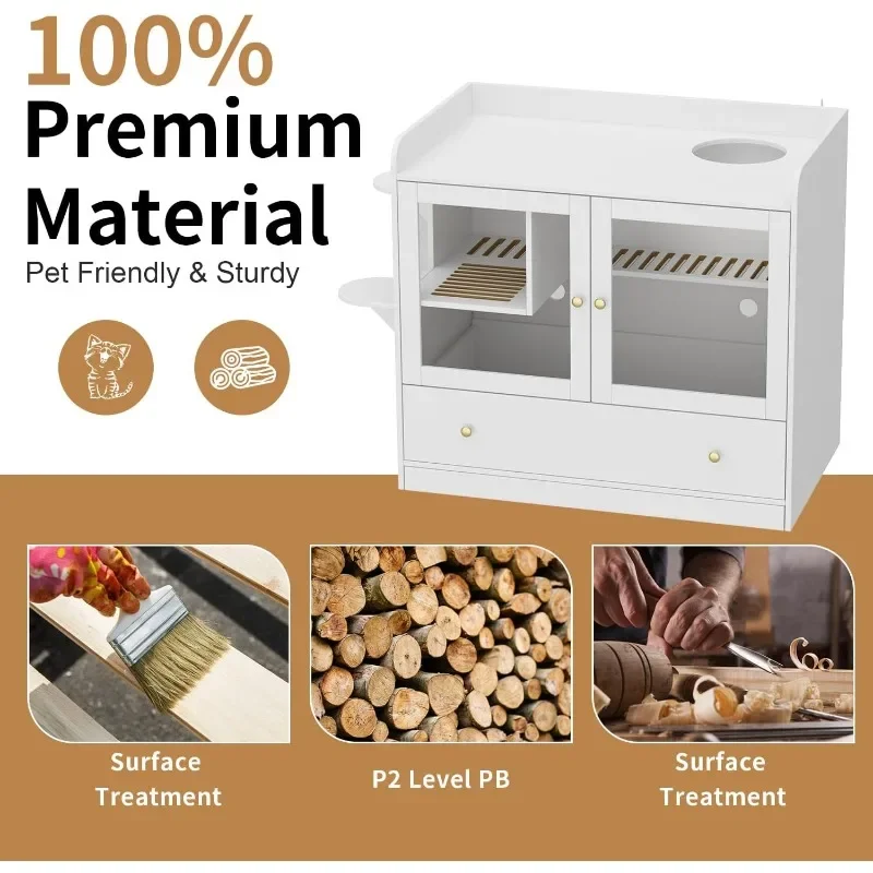 Мультяшная арена oculta con cajón и фистальная fugas lavadero casa madera para gatos