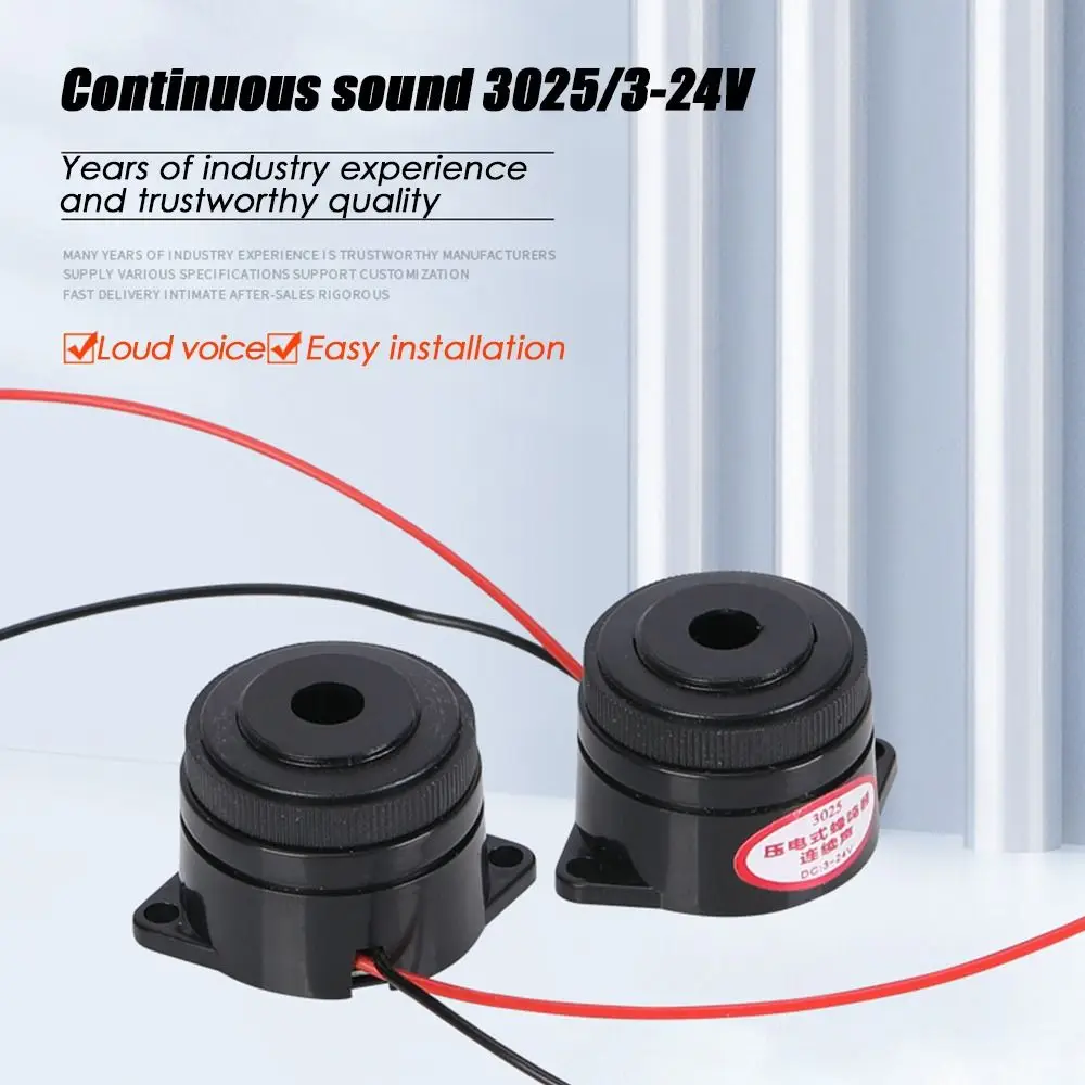 

Высококачественный миниатюрный Механический зуммер постоянного тока 30*25 мм, 3-24 В, звуковой зуммер с постоянным тоном, электронный зуммер, с...