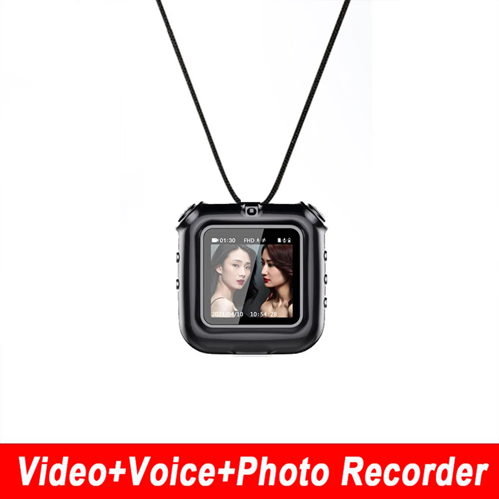 

Mini Camera With Display 1080P FHD Audio Video Voice Photo Recorder DV Camera Portable Clip Necklace Pendant Body Cam Camcorder