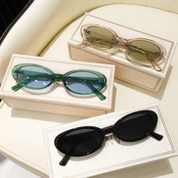 oval sunglasses for men and women retro eyewear small frame luxury brand trend y2k female sun glasses vintage 2022 new shades