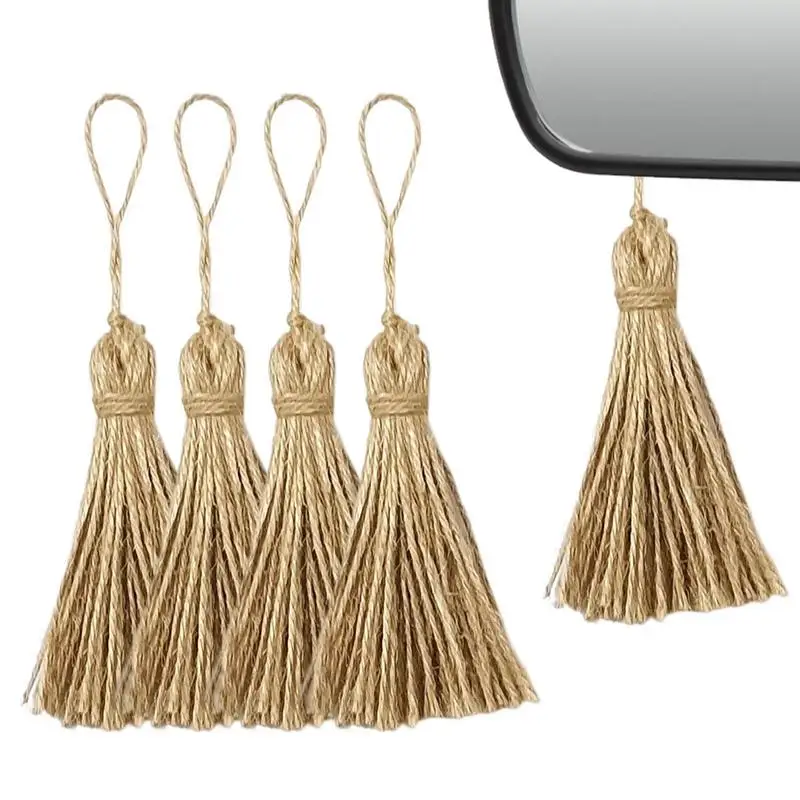 

Jute Tassels 5 Pcs Farmhouse Sewing Fringe Home Decor Tassels For Wedding Party Garland DIY Projects Decorations