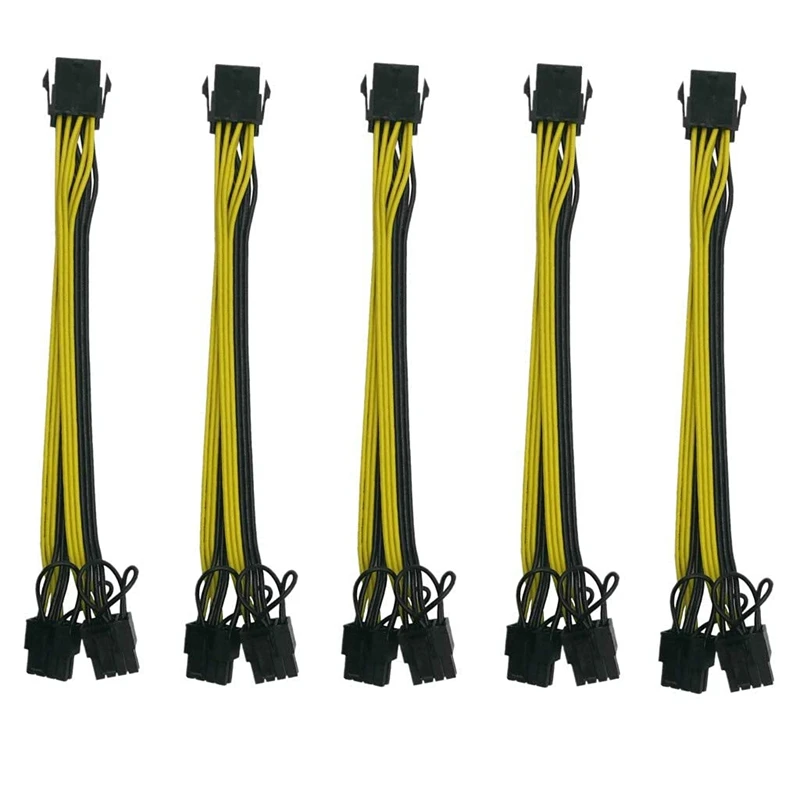 

Motherboard Graphics 6 Pin to 8 Pin Adapter PCI Express to 2 x PCIe 8 Pin Video Card PCI-E GPU VGA Hub Power Cable