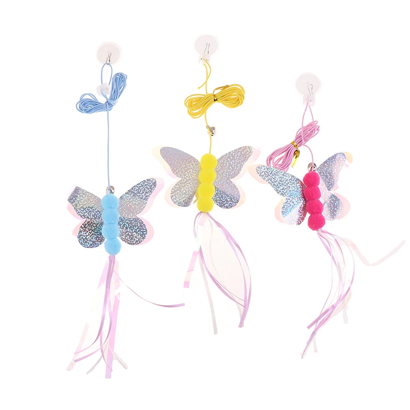 

1 шт. раскачивающаяся качель с бабочкой подвесная дверь кошка забавная Самостоятельная интерактивная игрушка пряжка для ремня и телескопич...