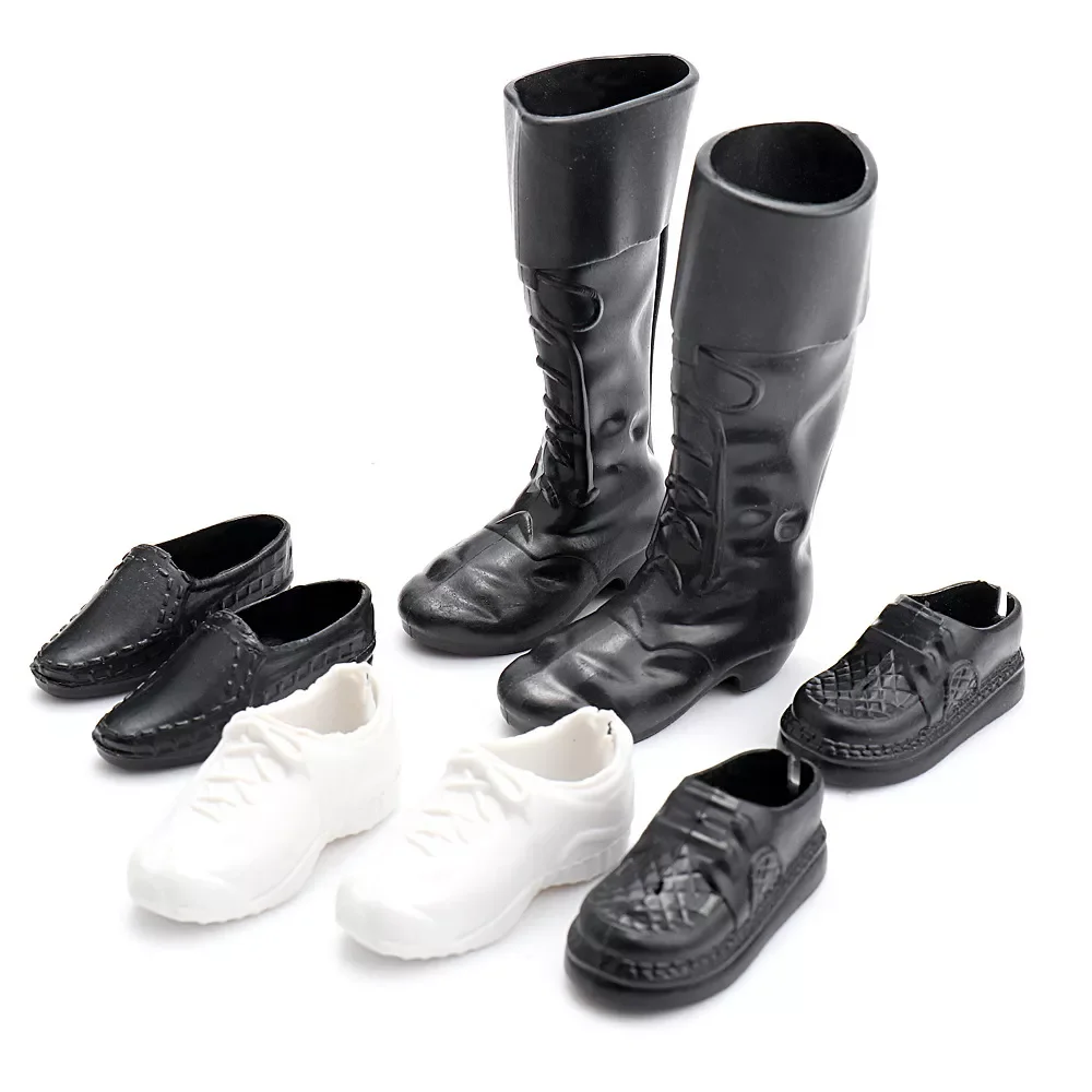

NK 4 Pairs /Set Fashion Boots Doll Shoes Heels Sandals For Ken Dolls Accessories High Quality Baby Toy DZ