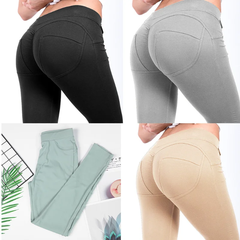 MOONBIFFY Women Low Waist Pants Bumps Style Gym Leggings Sexy Hip Push Up High Elasticity Yoga  Sports Fitness Tight Trousers