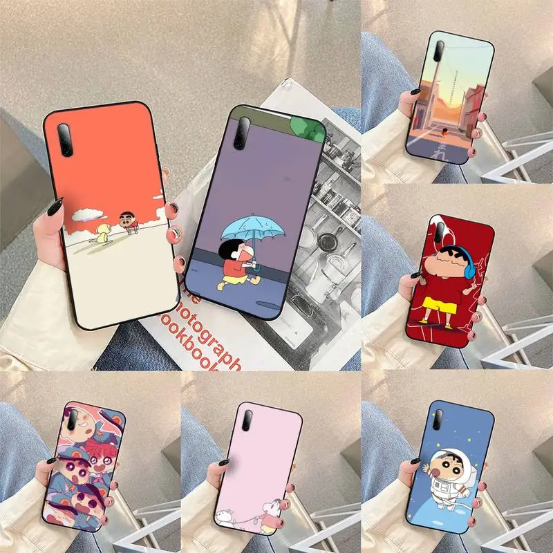 

Cartoon Crayons Shin cute Chan Phone Case For Huawei Honor v30 9 5a 7 v20 v10 8 7a lite view pro x soft Cover Fundas