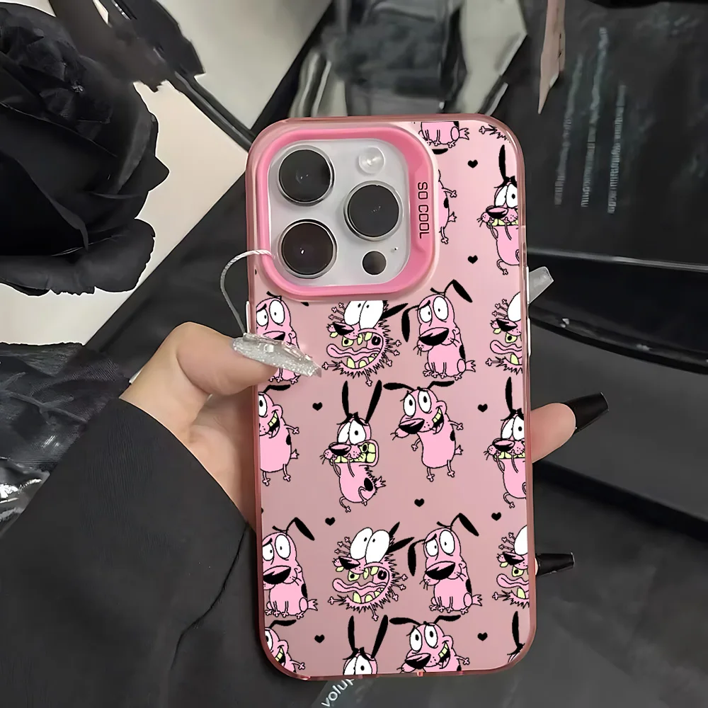 Фото Горячий чехол для телефона COURAGEOUS Cowardlys Dog для Samsung Galaxy S26 S25 S24 S23 S22 S21 Ultra Edge Plus 4G 5G с защитой от падения, матовый чехол №4