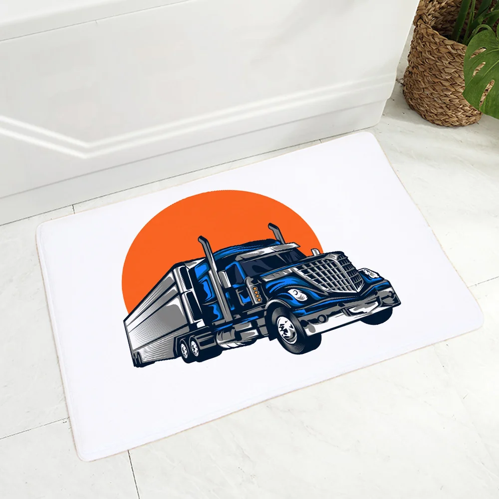 

Kitchen Soft Mat Carpet Flannel Living Modern Rug Room Memory Foam Cartoon Excavator Bulldozer Bath Mats Prayer Rug Room Carpets