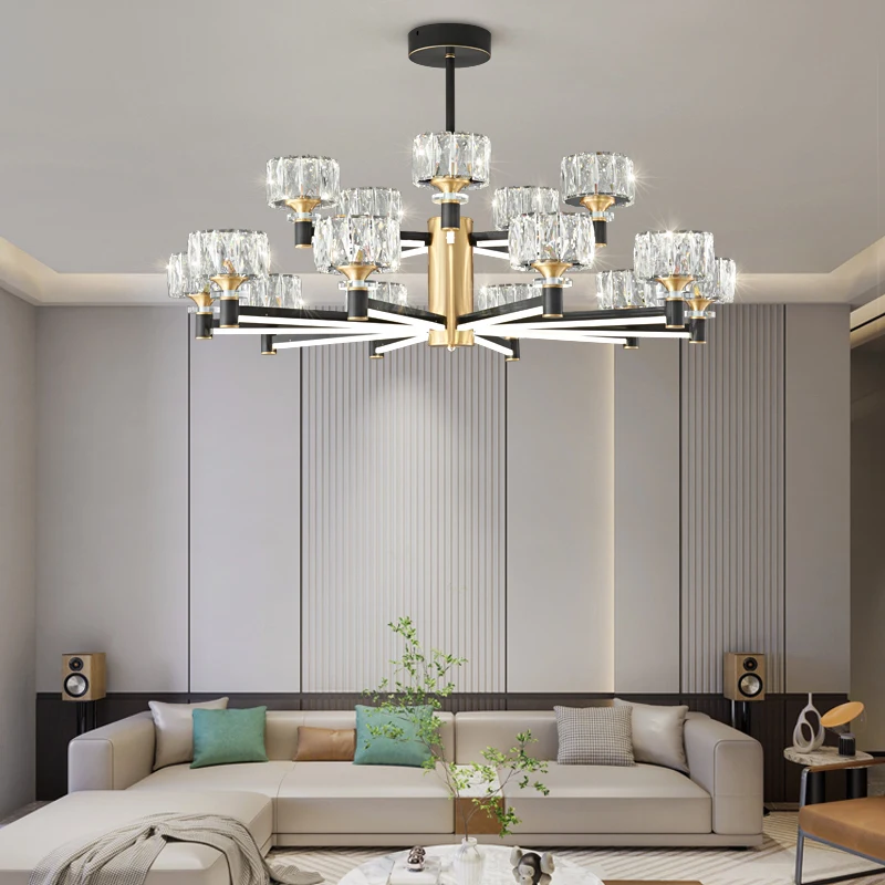 

Livingroom Chandelier Post-Modern Light Luxury Crystal Hall Main Light Bedroom Dining Room Light Modern Simple Living Room Light