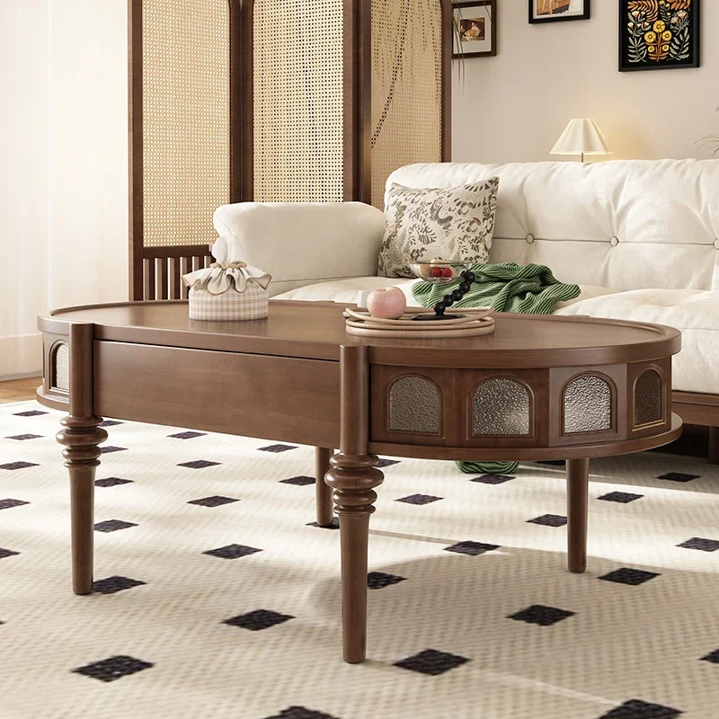 Черный журнальный столик для хранения вещей Уникальный деревянный