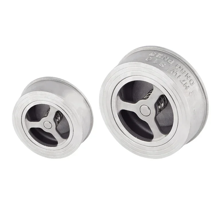 Обратный клапан из нержавеющей стали с двойной пластиной 100 PN16 CF8M 316