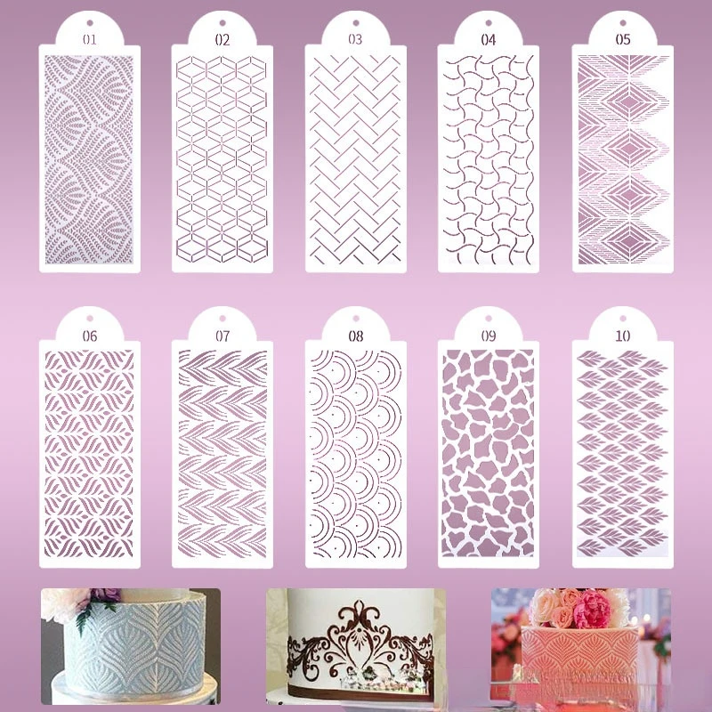 

Помадка для торта, наклейки, трафареты, инструмент для тиснения и декорирования, пластиковая картина для рисования шоколадного печенья