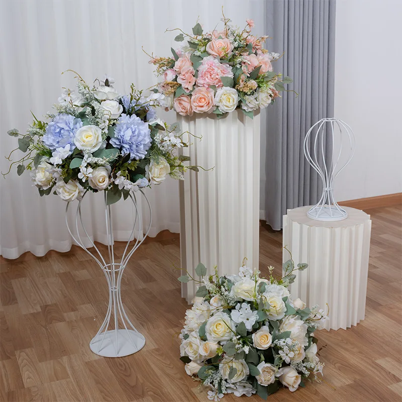 

50CM Silk Flower Ball Flowe Rack For Wedding Centerpiece Home Room Decoration Party Supplies DIY Road Lead Craft Flower