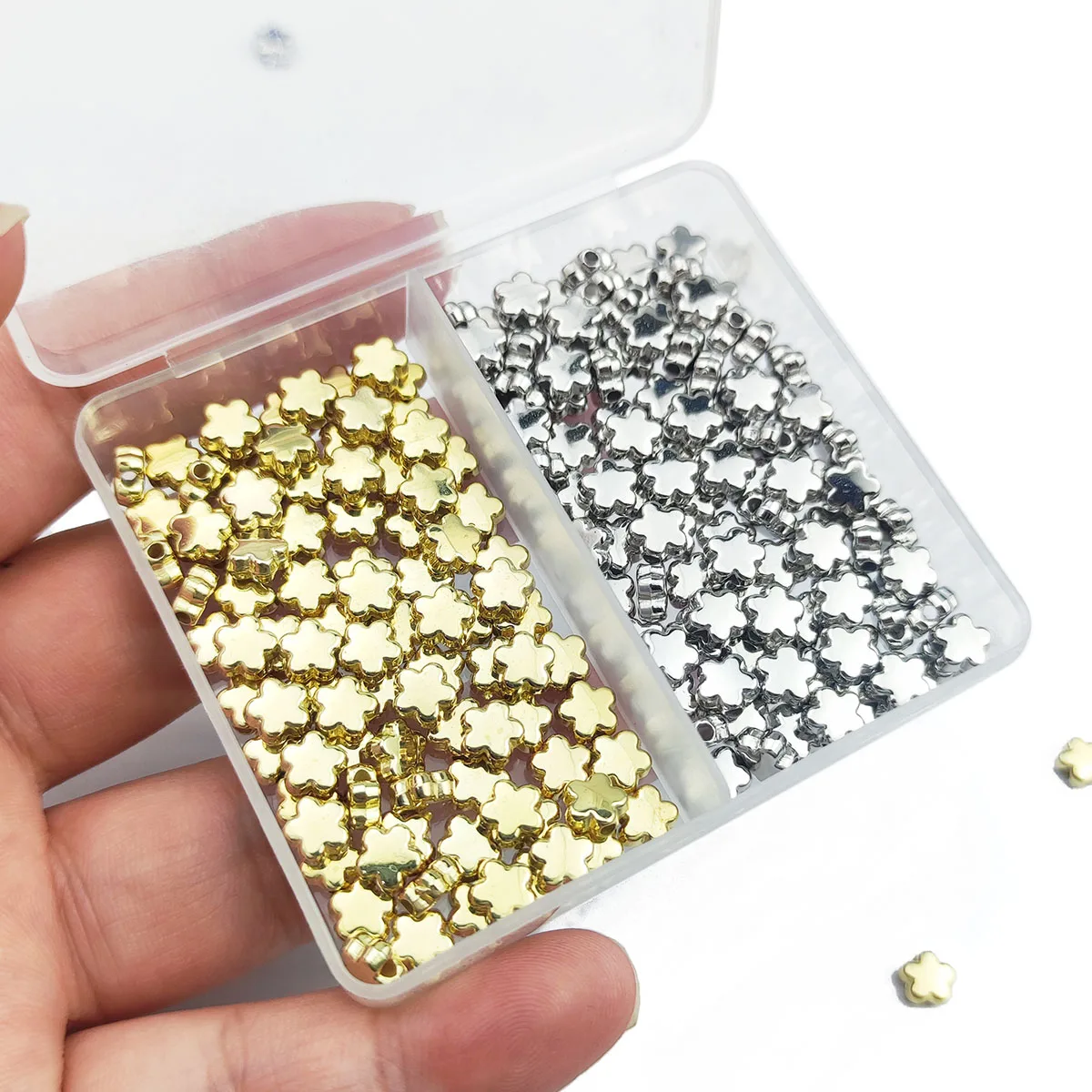 200 Шт. 6 Мм Блестки В Форме Цветка Сливы Золото И Серебро Diy Комплект Для
