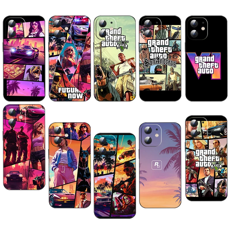 OK12 GTAs-6-Grands Soft Silicone Case for Huawei P10 20 30 Lite 2018 P Smart S Z Pro 2019 2021 Y8S Y9S