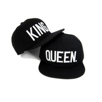 2022 king and queen 3d embroidered baseball hats couples snapback caps hip hop style flat bill hats adjustable size