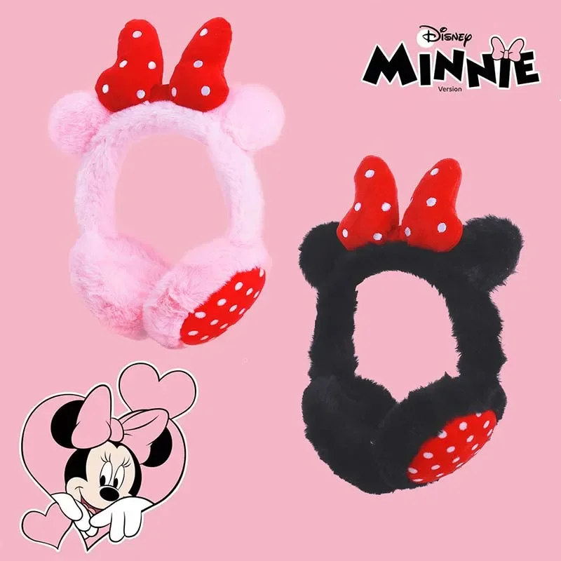 

New Disney Minnie Wireless Bluetooth Kids Headphones QL-407BT HIFI Stereo Sound Plush Earphone Kids Gifts Anime Cartoon