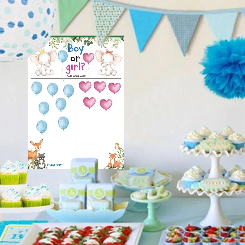 

Baby Shower Party Sticker Gender Secret Game Poster Stickers Birthday Gift