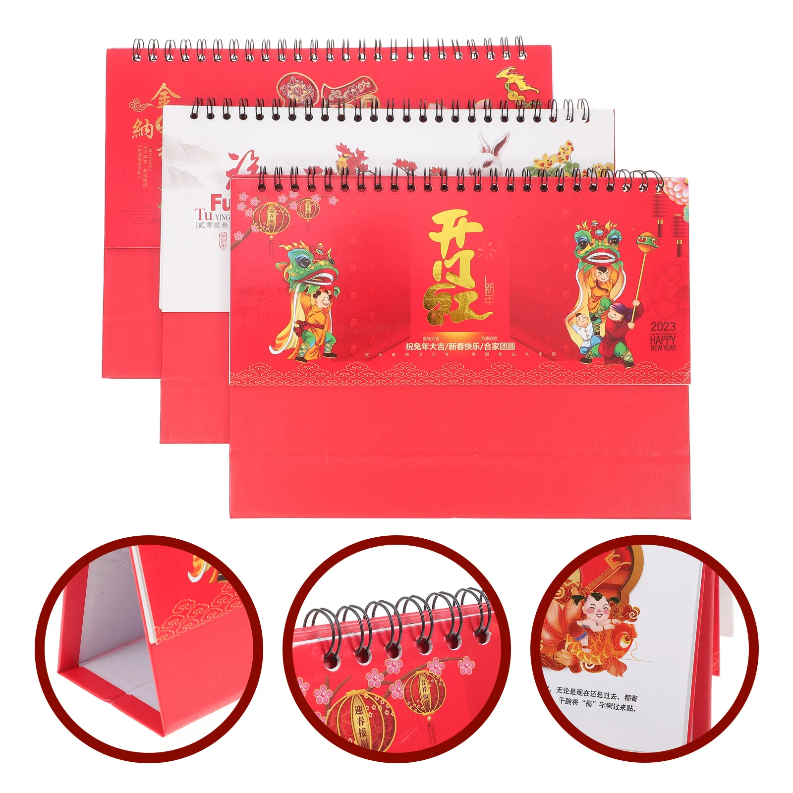 

Calendar Desk Desktop Year 2023Chinese Monthly Academic Standingstand Table Mini Chinese Rabbit Thewall