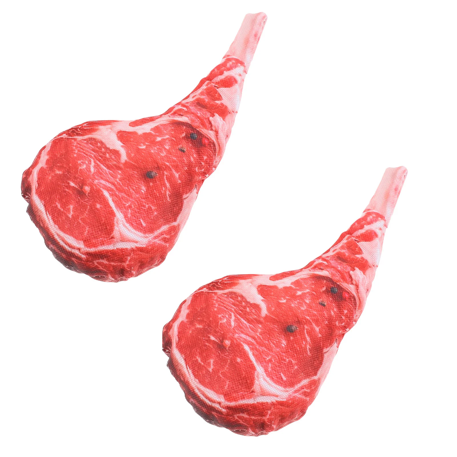 

2Pcs Dog Toys Pet Dog Sounding Toys Stress Relief Dolls Simulation Steak Toys