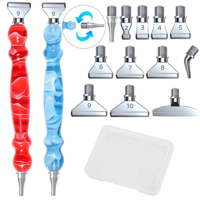 

Набор для алмазной живописи, набор аксессуаров для алмазной живописи с лупой и наконечником, с ротационным наконечником, с полным покрытием