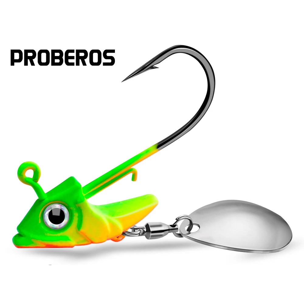 

7.5g/10.5g/15g 2 pcs/lot Fish Head hook Jig head hook fishing gear tackle carp fishing with swivel spoon Fishing Lead Hook
