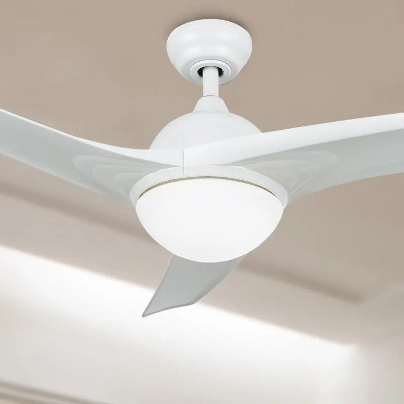 

Fan w/ LED Light 52" White with Three White Color Reversible Blades (Full Remote Included)