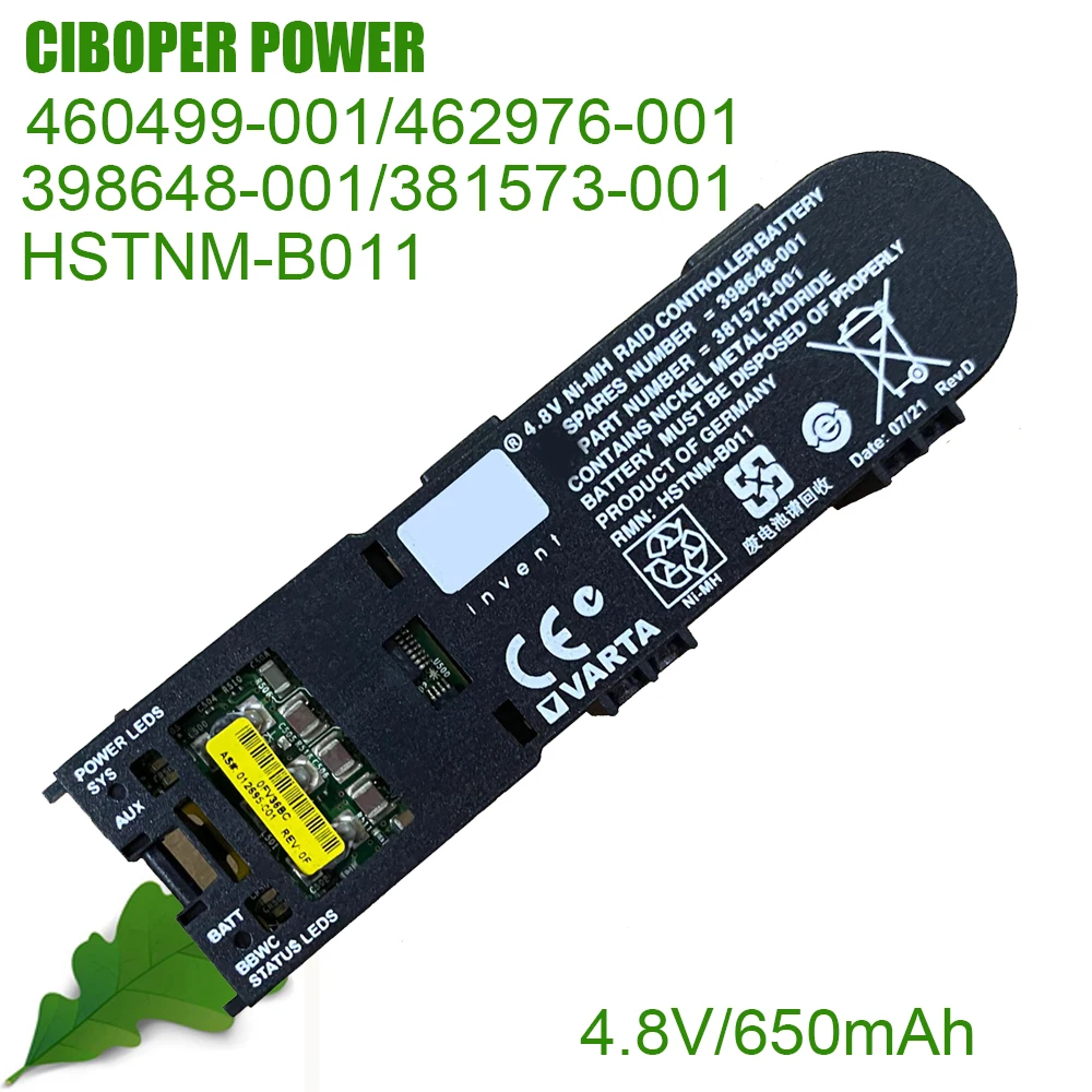 CP аккумулятор 460499-001,462976-001,398648-001,381573-001 в мАч для контроллера P410i BBWC P410 P411,P212 462969-B21