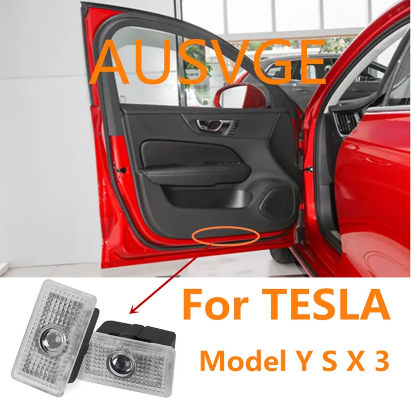 2X для TESLA Model Y S X 3 светодиодный Автомобильный Дверной проектор 3D лазерный