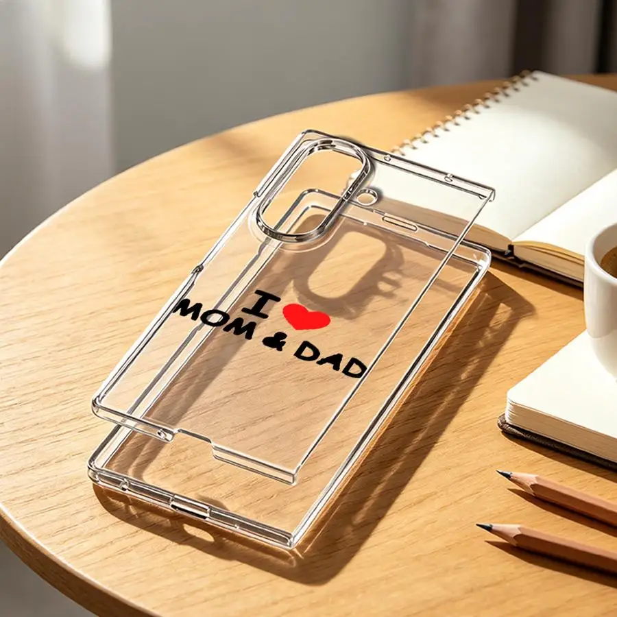 Прозрачный мягкий чехол для телефона с дизайном «Мама и папа» для Samsung Galaxy ZFold7 ZFold4 ZFold6 ZFold5 Z Fold 7 6 5 4 3 ZFold3 (art.: 3920da991ea47) - 3920da991ea47