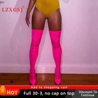 Новинка 2021, эластичные ботфорты из замши, с боковой молнией, на высоком каблуке-шпильке, женские сапоги, модная осенне-зимняя обувь