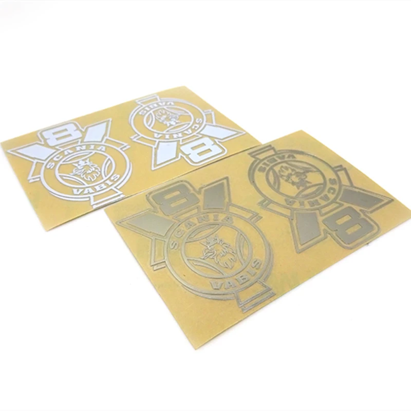 

V8 Logo Car Decals Window Stickers For 1/14 Tamiya Tractor SCANIA R470 R620 730 Rc Trucks Body Case Diy Modification Part